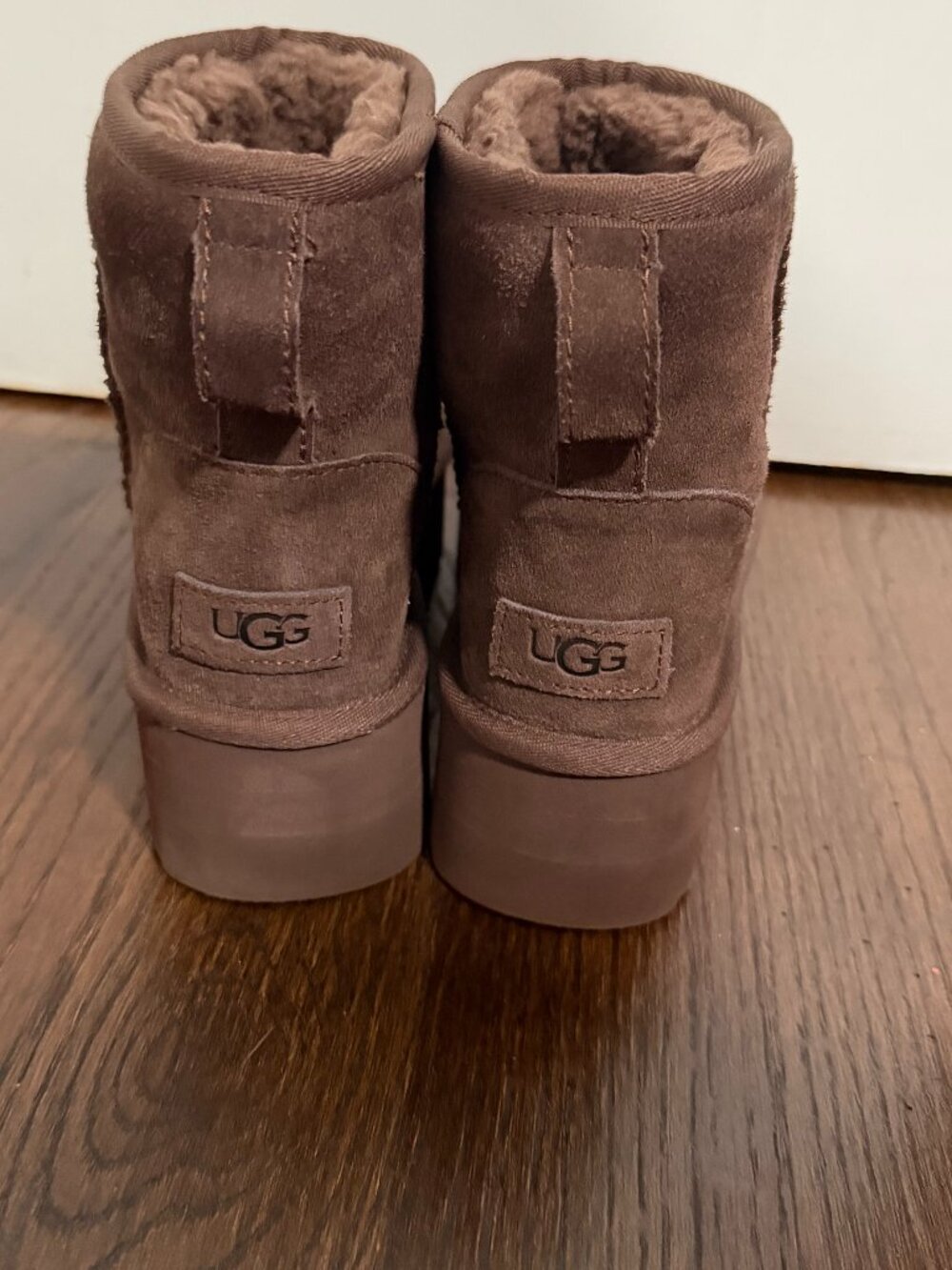 UGG women’s classic mini platform boots in burnt cedar